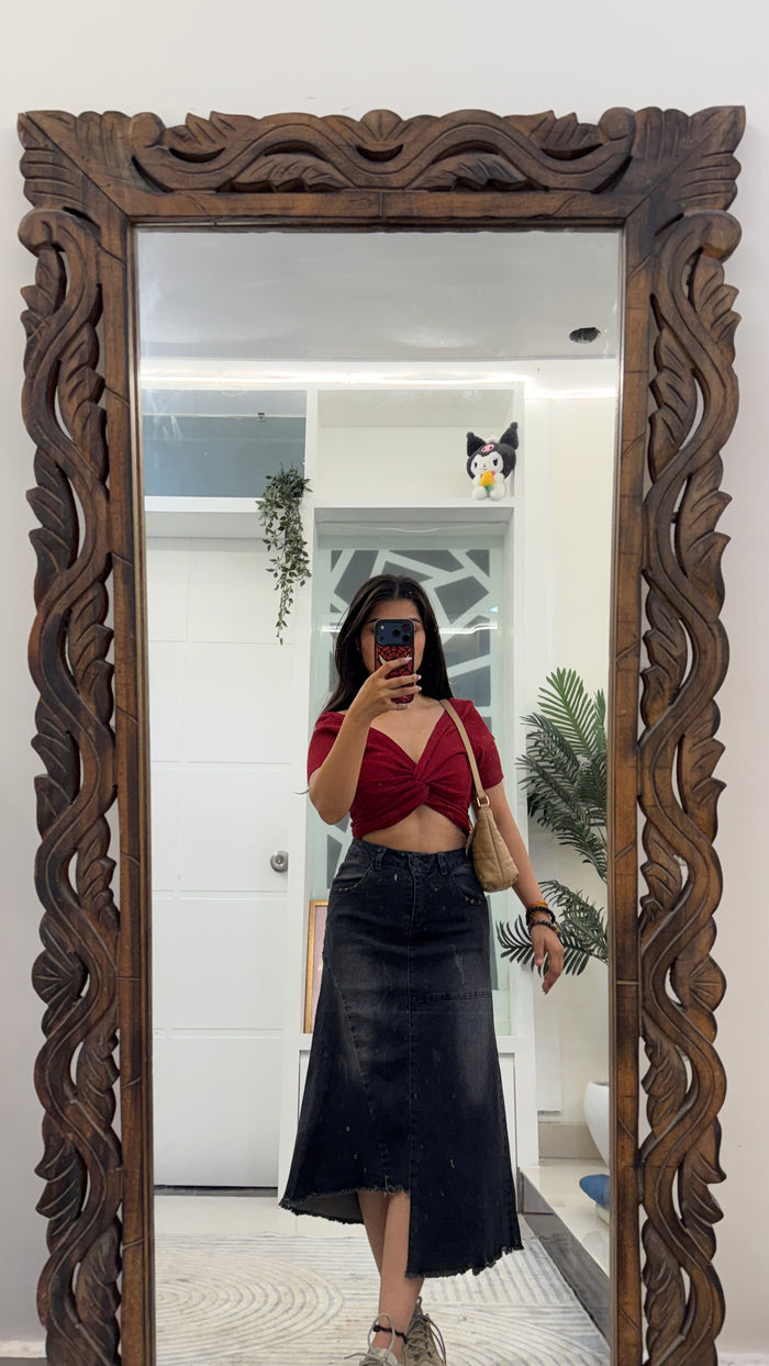 71 Cute denim skirt 27 waist/l:29!