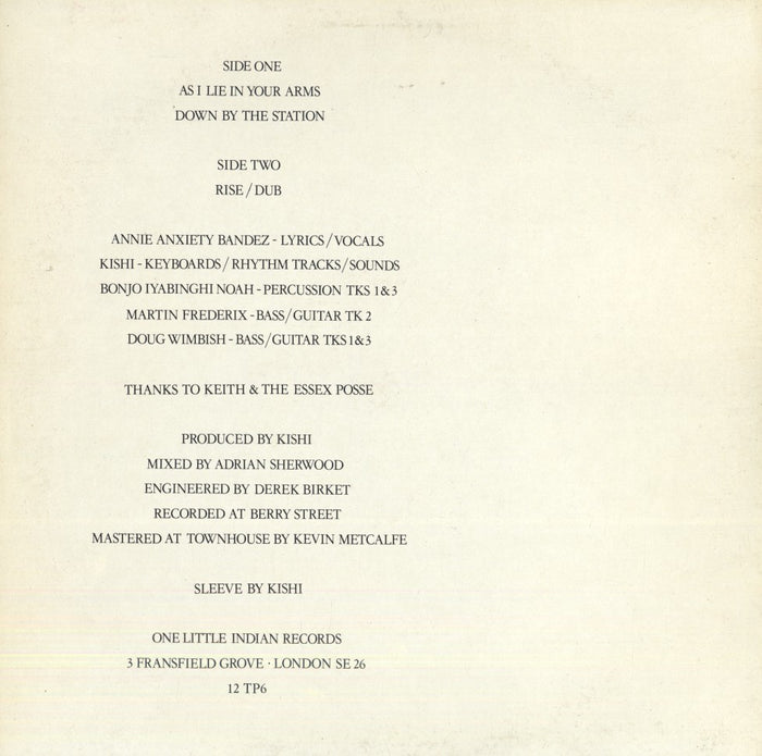 As I Lie In Your Arms (12" UK)
