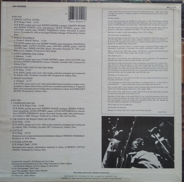 B.B. King - Back In The Alley (The Classic Blues Of B.B.King) (1980 RE)