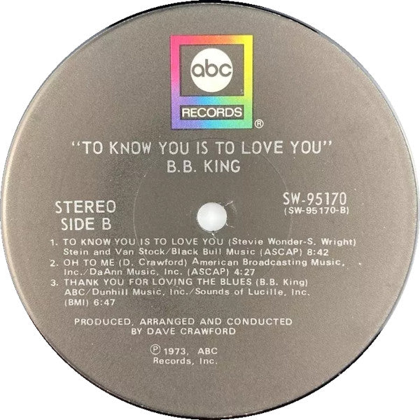 B.B. King - To Know You Is To Love You