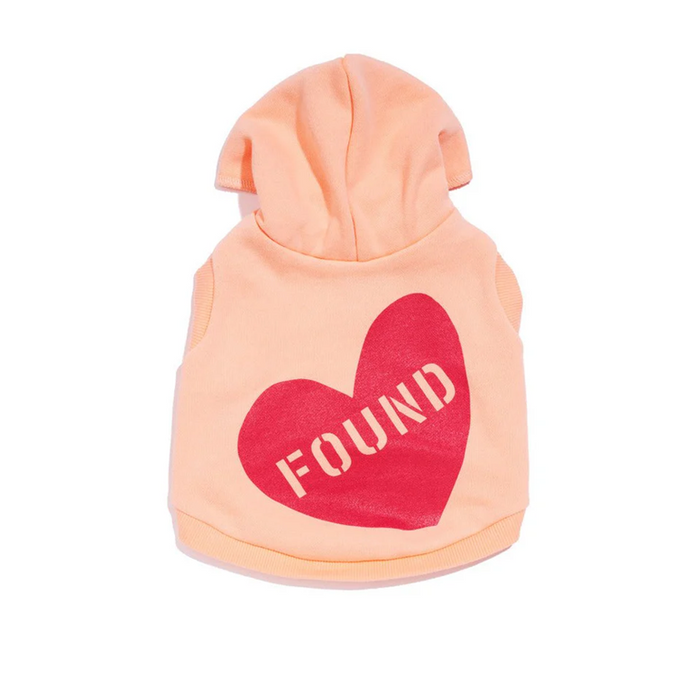 Found My Animal - Big Full Heart Animal Hoodie - Coral & Peach -
