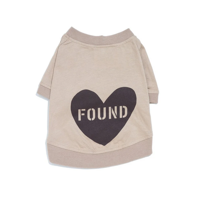 Found My Animal - Big Full Heart Animal T-Shirt - Taupe & Chocolate -