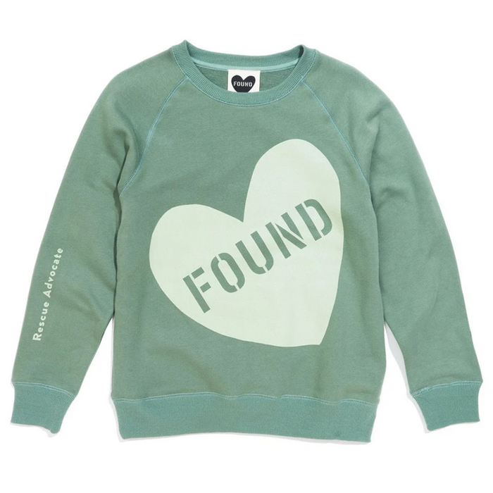 Found My Animal - Big Full Heart Sweatshirt - Sage & Mint -
