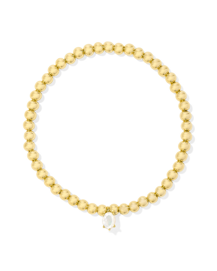 Cailin Stretch Bracelet in Gold Ivory MOP