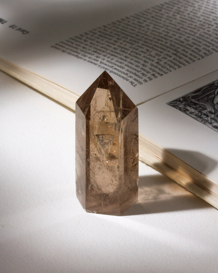 Luna Norte - Celestial Clear Quartz Gemstone Tower - Dark
