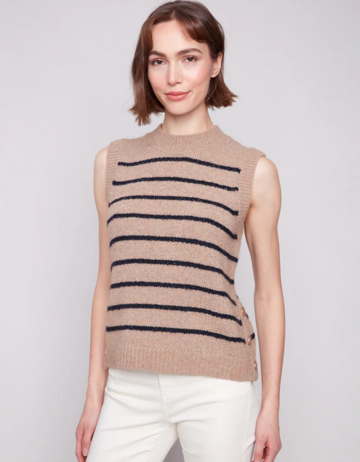 Charlie B Retro Stripes Sweater Vest