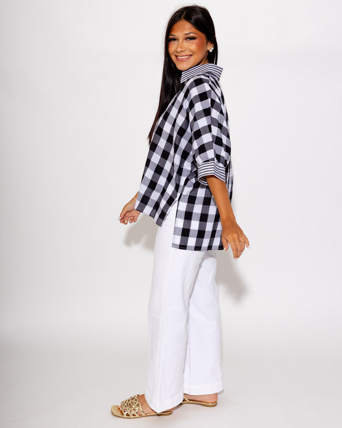 Classic Gingham Collared Top