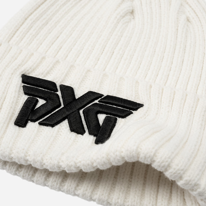 PXG Classic Knit Cuff Beanie in White, product photo 3