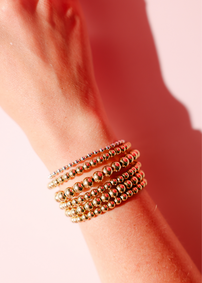 Dainty Katy Bracelet in Silver with Gold
