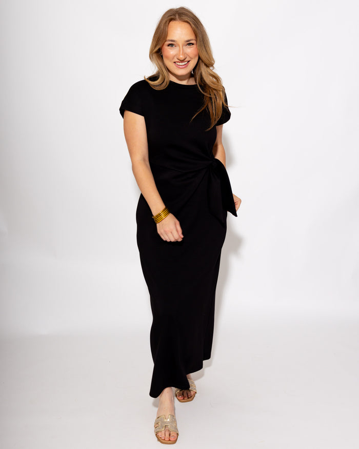 Elegant Side Tie Midi Dress