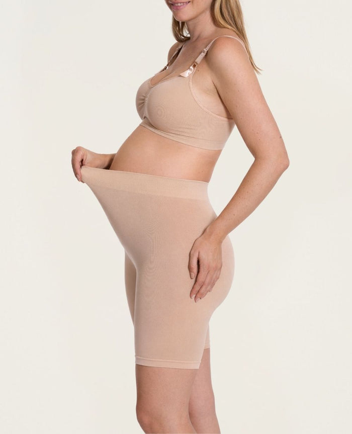Essentiel Seamless Maternity Cycling Shorts – Beige