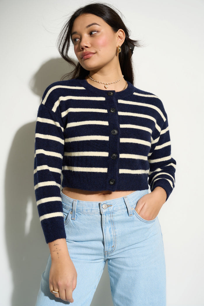 Callahan Knitwear - Fiona Cardigan - Navy -