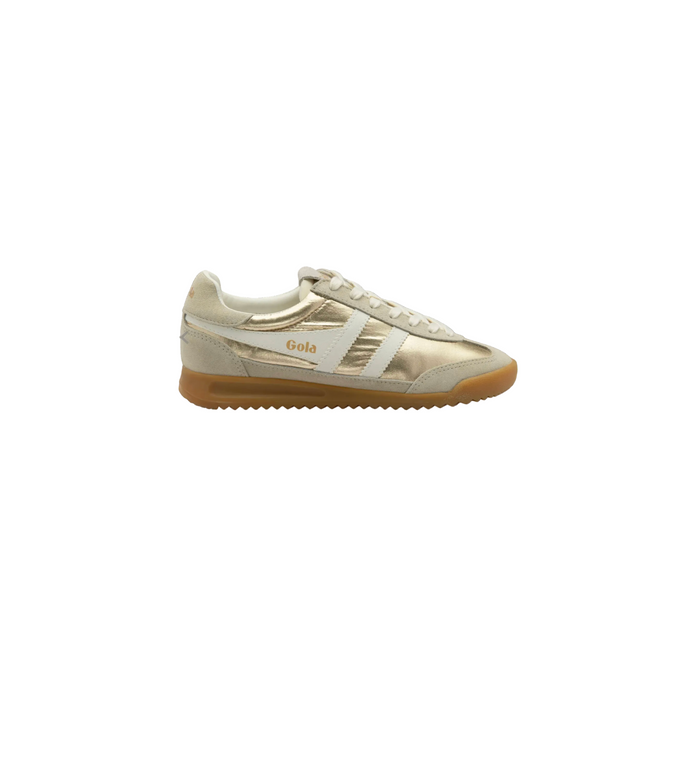 Gola Firefly Metallic Sneakers in Gold/Off White
