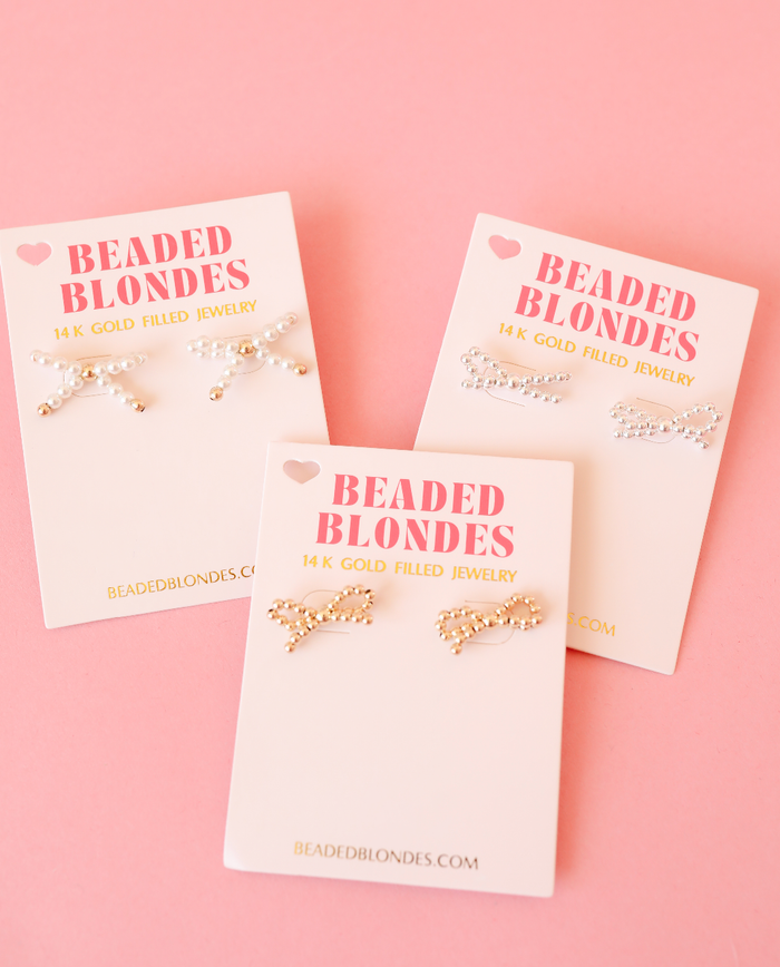 Gold Bow Earrings