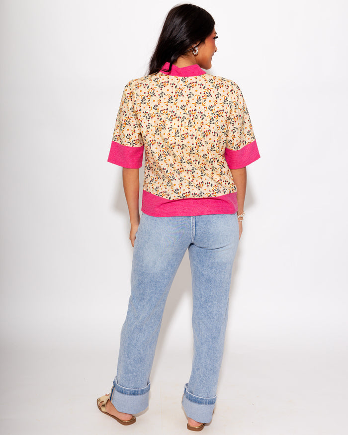 High Rise Straight Pin Tuck Jeans