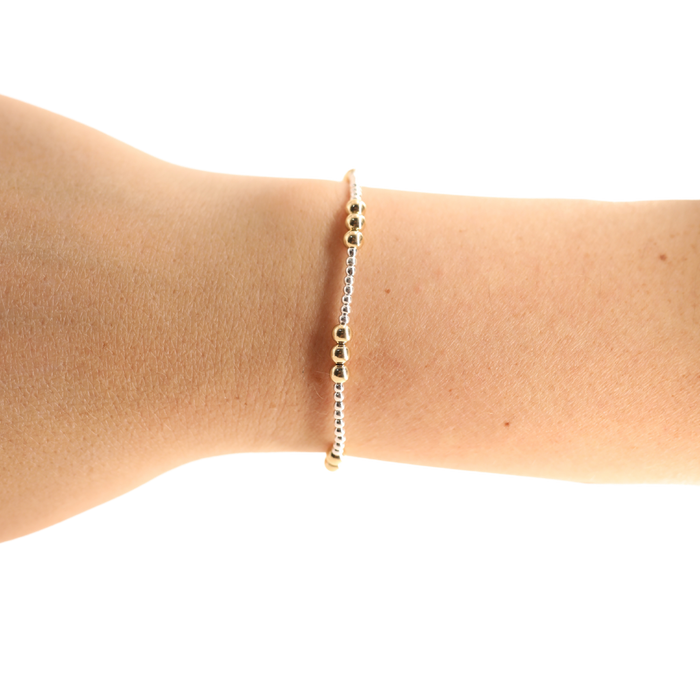 ILY Bracelet in Silver with Gold