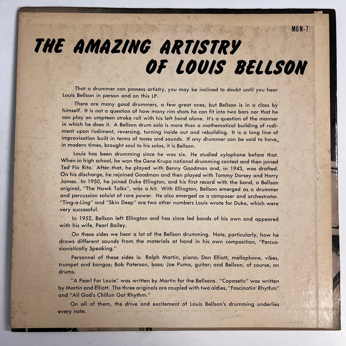 The Amazing Artistry Of Louis Bellson (1954 10")
