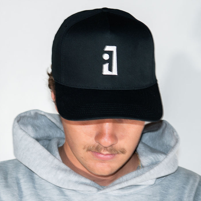 Black Jab Logo Trucker, front view