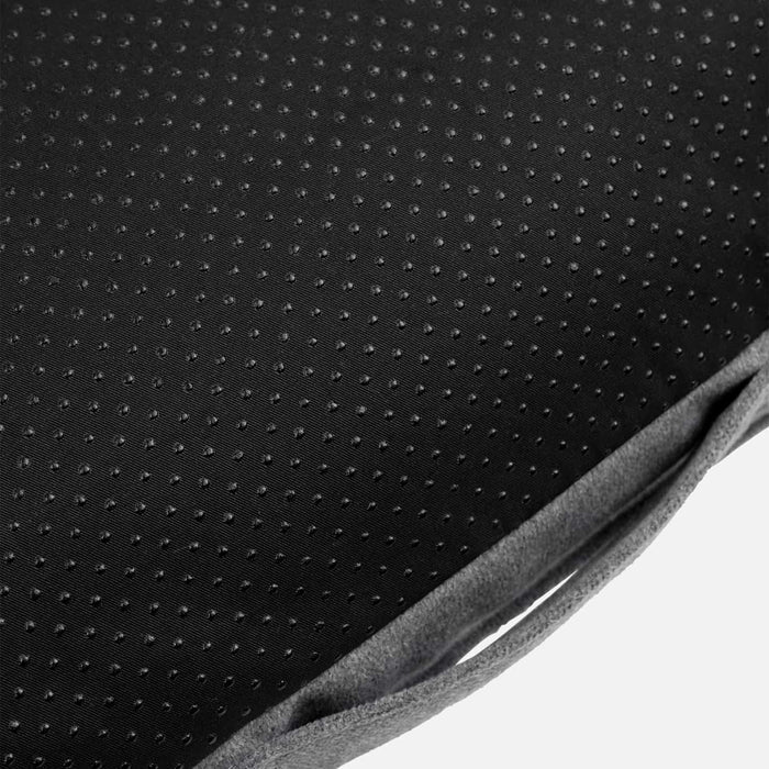 PXG gray pet cushion with a black leather pxg logo on a white background
