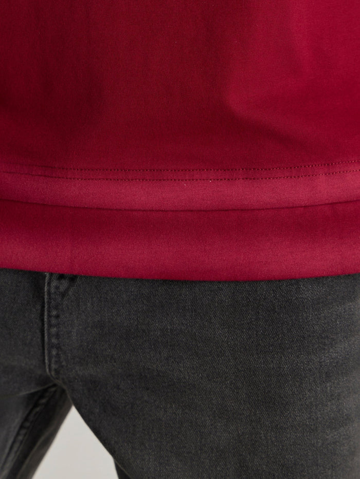 Men's printed baggy T-Shirt in ruby red