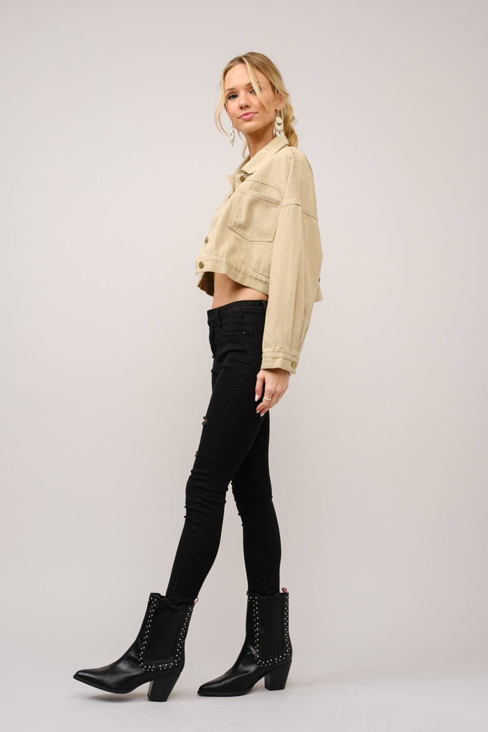 Long Live Cowgirls Patch Denim Jacket