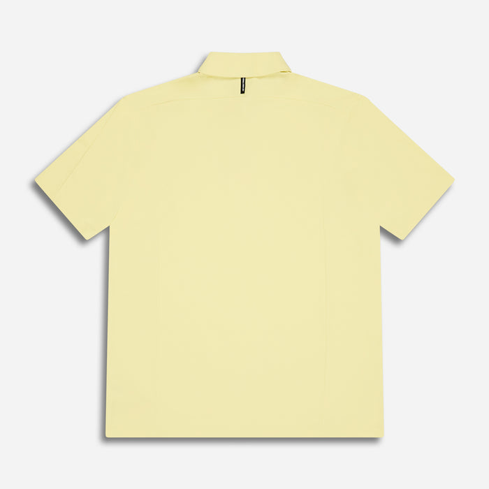 Men's Rise & Shine Polo in Championship Gold Comfort Fit, lay flat back view