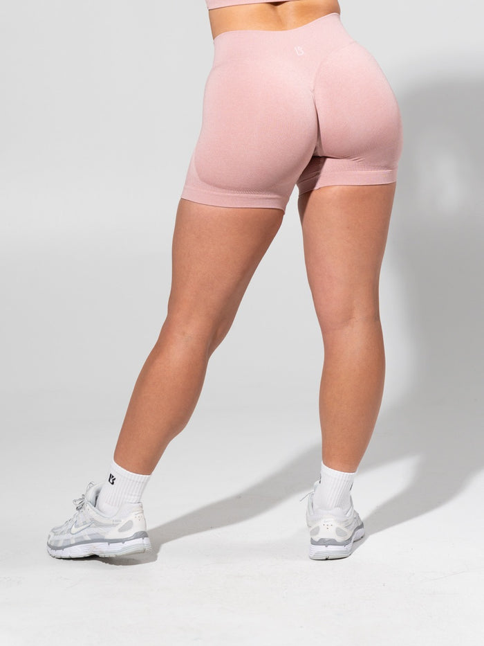 Miracle Seamless Hip Rise Short 4.5" - Heather Rose Water