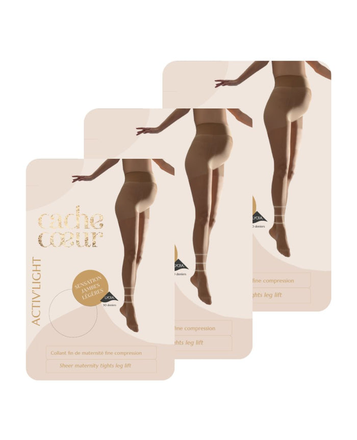 Pack of 3 maternity thights Activ' Light