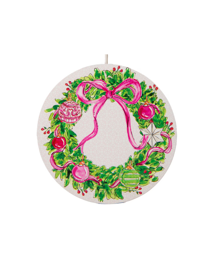 Pink Wreath Ornament