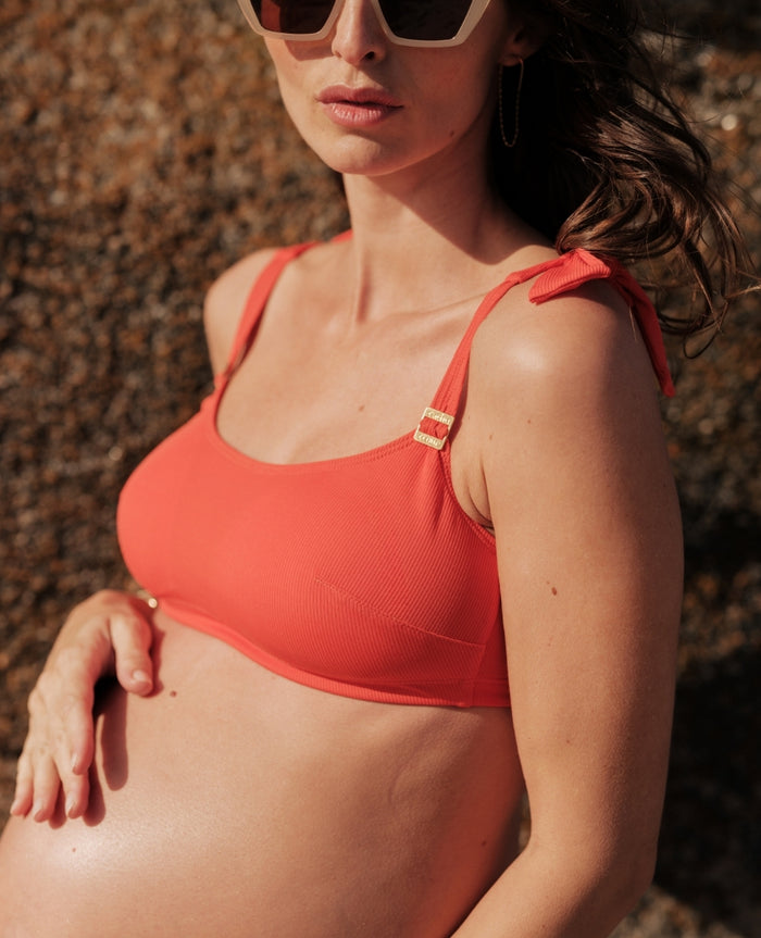 Porto Vecchio padded maternity bikini - Orange