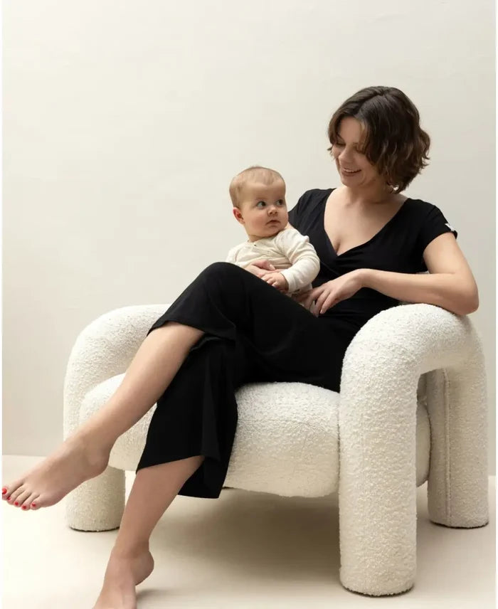 Pregnancy and nursing tunic Origin Black - Pajamas