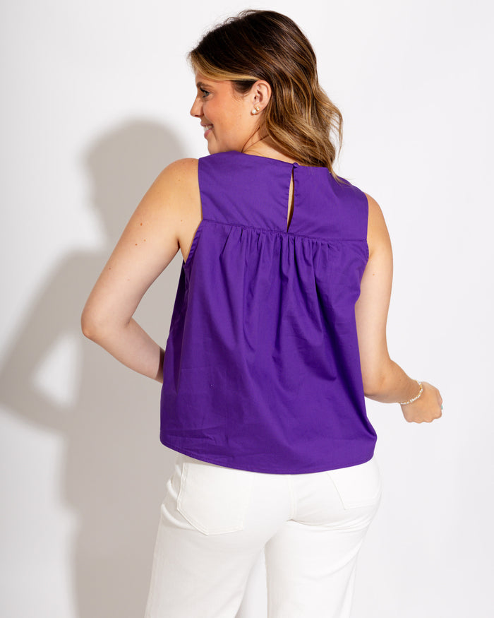 Ready to Rally Ruffle Top in Purple