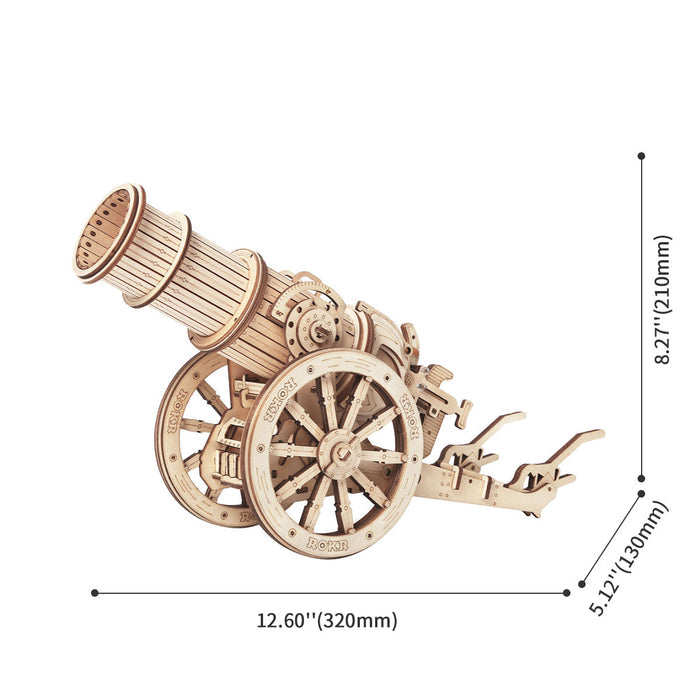 ROKR, 3D Wooden Puzzle Wheeled Siege Artillery, KW801, 3D wooden siege weapon puzzle, lifestyle setup