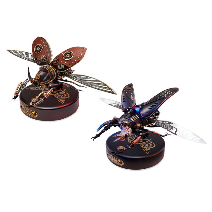 ROKR, Beetle Model DIY 3D Puzzle 2 in 1 Rhinoceros & Storm, DIY mechanical model kit, front view
