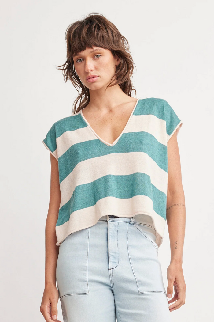 Self Contrast Dorian V-Neck Top