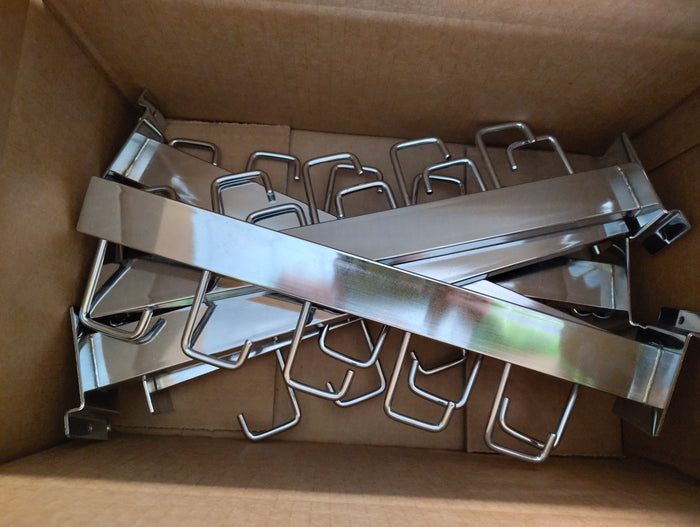 silver flat wall 5 hook hanger 8 of them