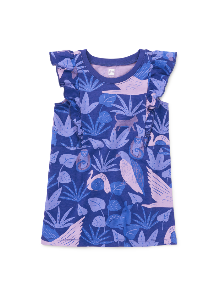 Sleeveless Ruffle A-Line Dress