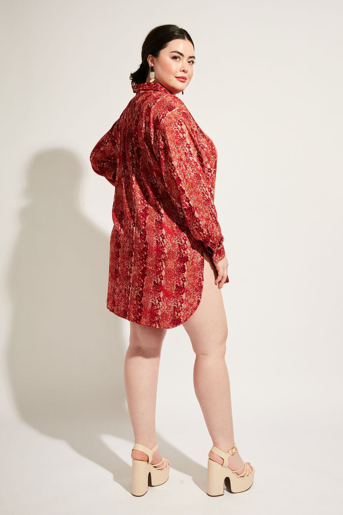 Nomads Swimwear - Sol Button-Up Shirt Dress - Iguana -