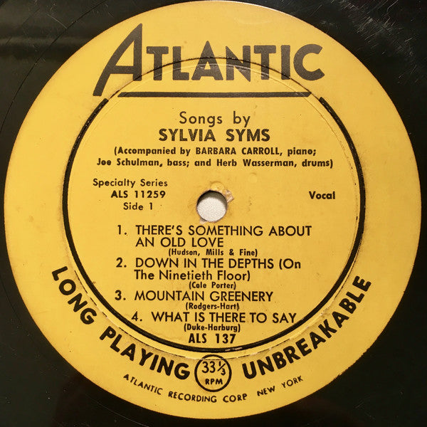 Songs By Sylvia Syms (10" OG)