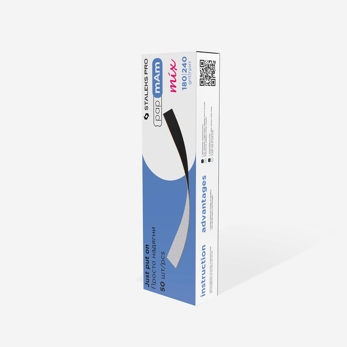 Staleks Disposable double-sided files papmAm Mix EXPERT 22 180/240 grit (50 pc) Nail file Staleks