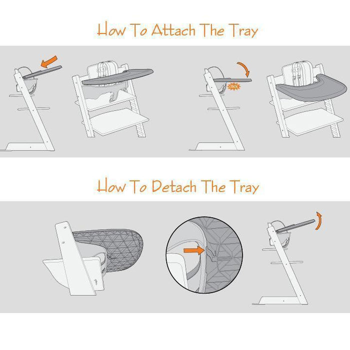 Stokke - Tripp Trapp High Chair Tray - White-High Chair Accessories-Posh Baby