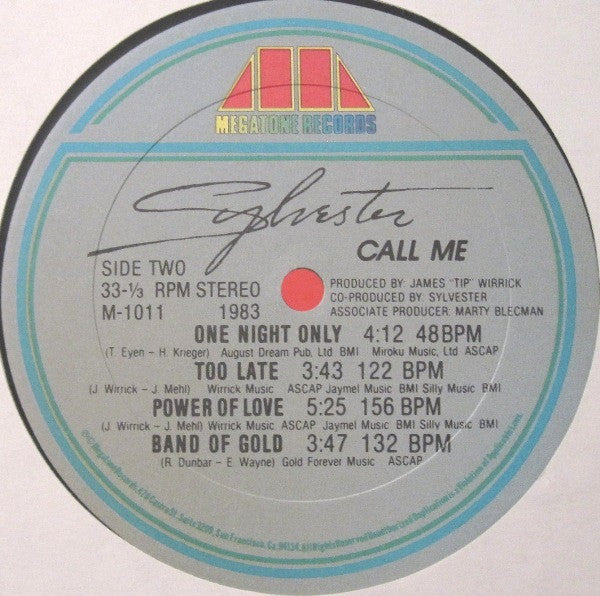 Sylvester - Call Me (1983 US Press)
