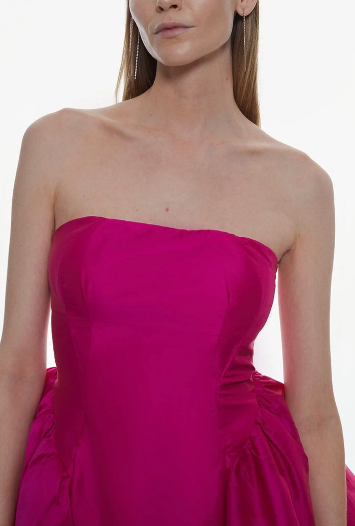 Taffeta & Tulle Bandeau Mini Dress