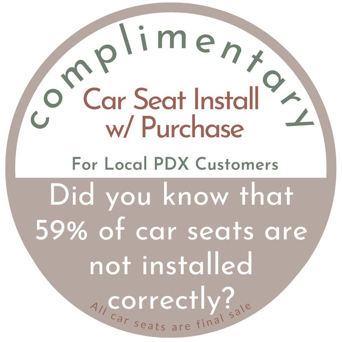 Image depicting complimentary car seat install with purchase