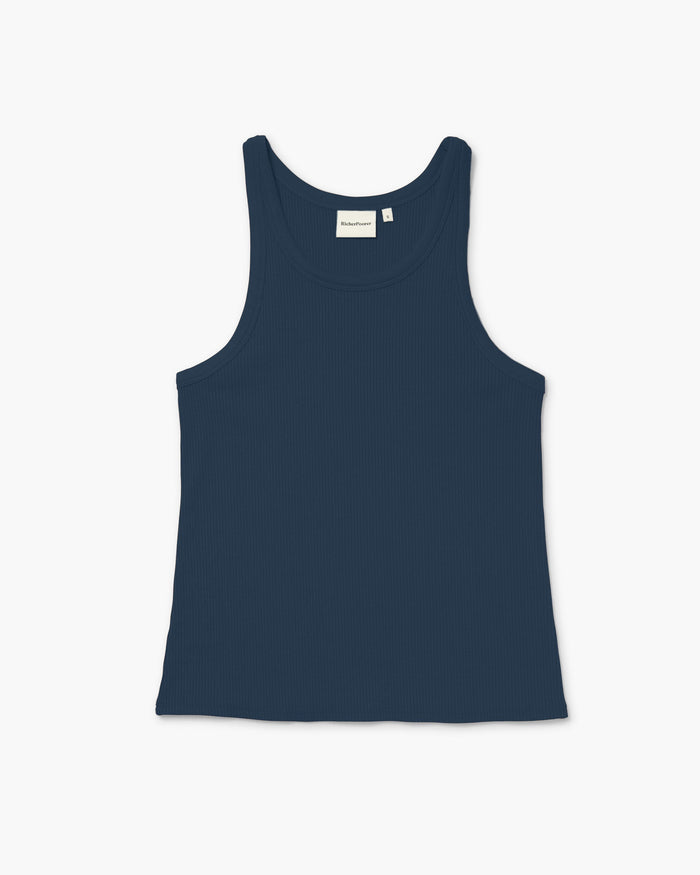 Richer Poorer - Vintage Rib Tank - Moonlit Ocean -