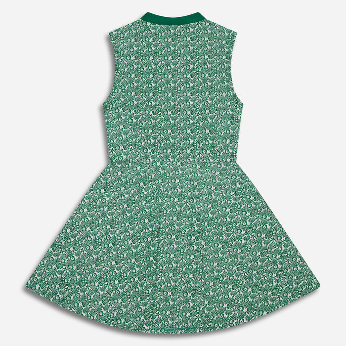 Women's Aloha 2026 Sleeveless Dress in White, lay flat back view