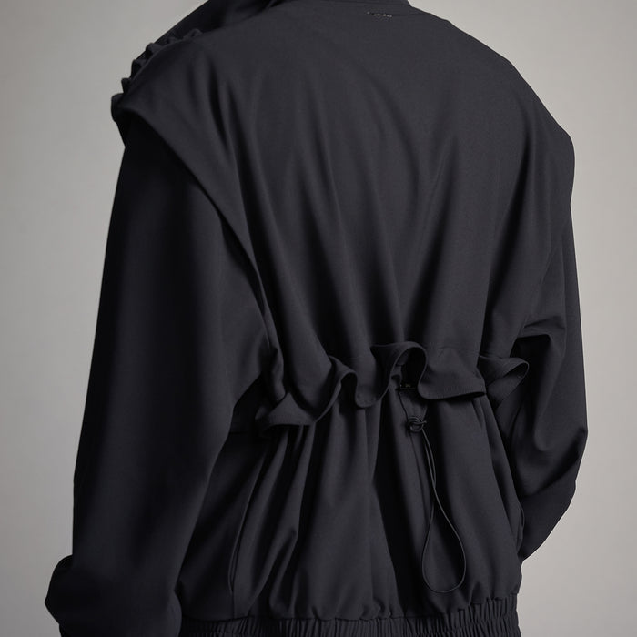 Women's Darling Metro Jacket in Black, back detail view