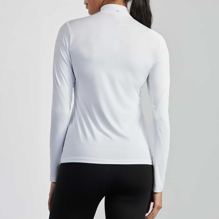 Women's Essential Baselayer in White, back view