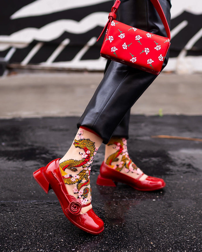 Sock Candy - Year of the Dragon Sheer Crew Sock -