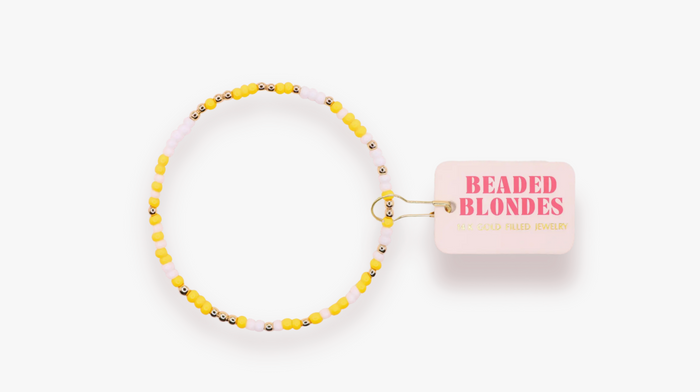 Yellow and White Sprinkle Bracelet